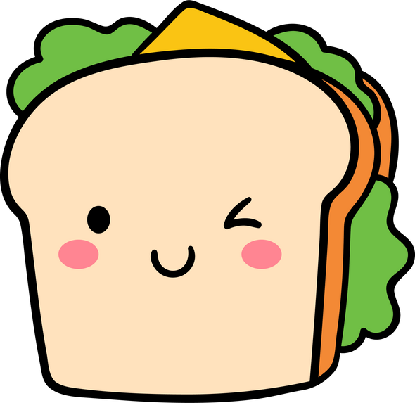 Kawaii sandwich Illustration